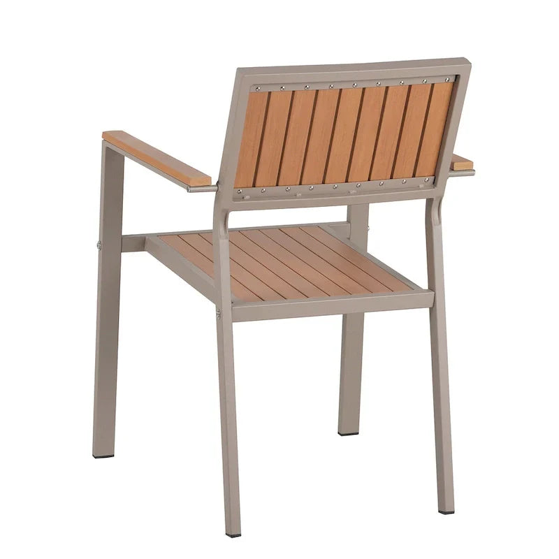 Ensemble de repas d’extérieur extensible 7 pièces avec table extensible et 6 fauteuils
