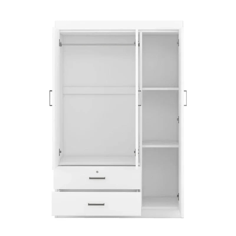 Kleiderschrank mit 3 Türen und 2 Schubladen