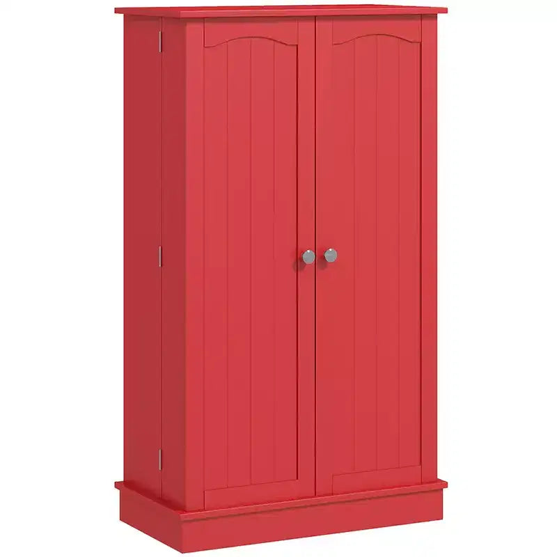 HOMCOM Garde-manger de cuisine de 41, placard de cuisine à 2 portes avec étagères de rangement à 5 niveaux, 12 porte-épices et étagères réglables, pour la salle à manger