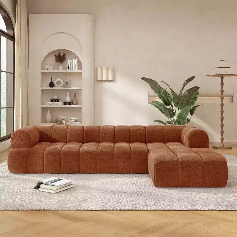 Christopher Knight Home Keri 122 modernes Ecksofa in L-Form mit hochdichtem Schaumstoff und niedriger Rückenlehne
