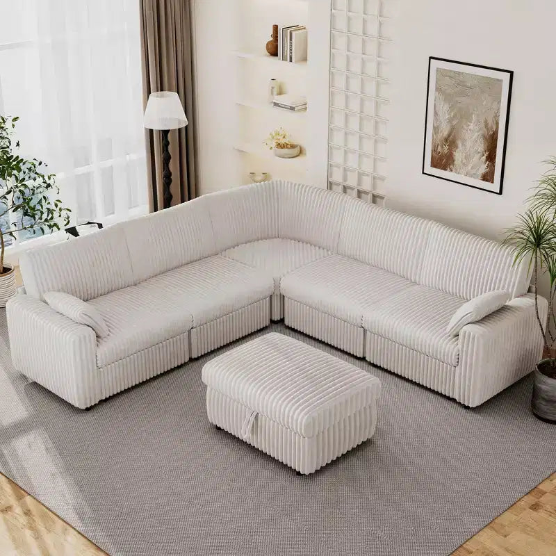 Modulares Cordsofa von Dyonery mit waschbaren Bezügen