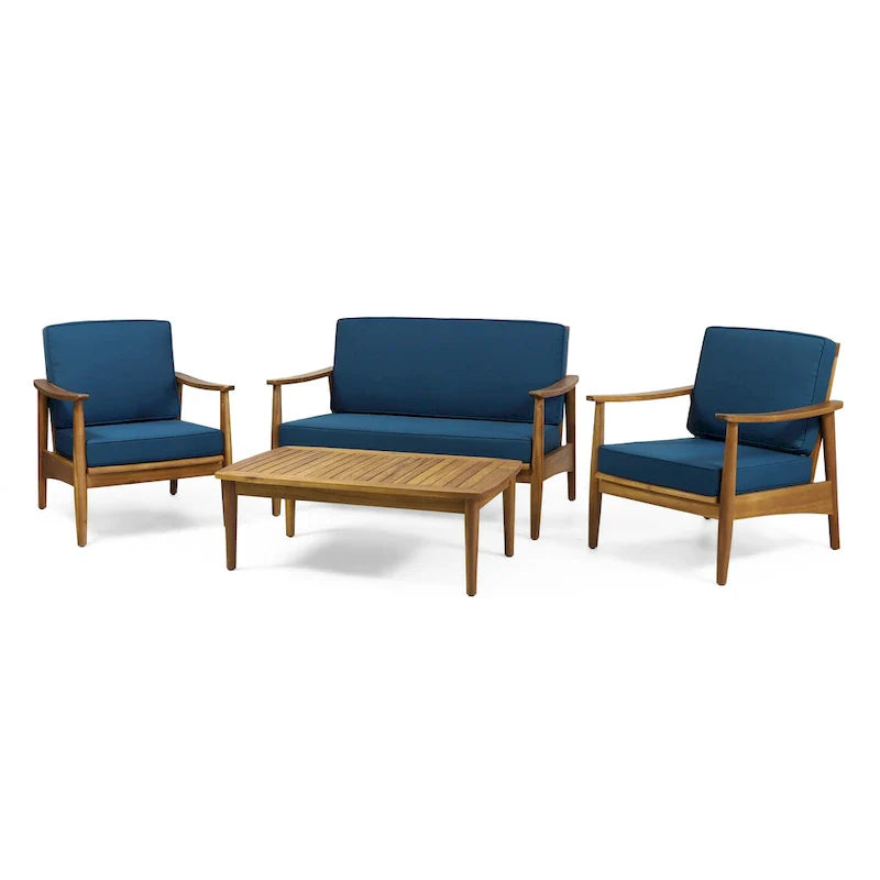 Willowbrook Outdoor-Sitzgruppe aus Akazienholz für 4 Personen von Christopher Knight Home