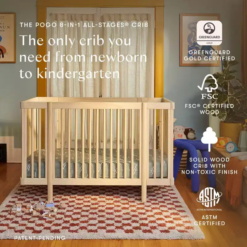 Lit bébé convertible Babyletto Pogo 8-en-1 avec kits de conversion pour chaque étape