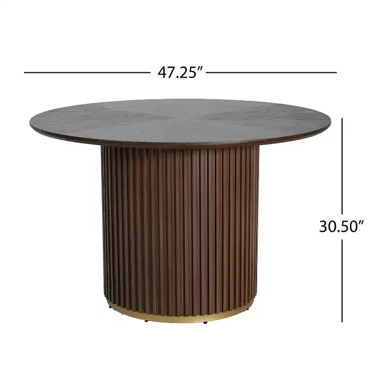 Modernes 5-teiliges rundes Esszimmer-Set von Christopher Knight Home Shankar mit Stühlen aus Kautschukholz und Polsterung