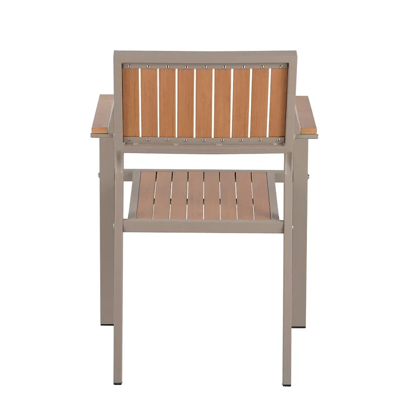 Ensemble de repas d’extérieur extensible 7 pièces avec table extensible et 6 fauteuils