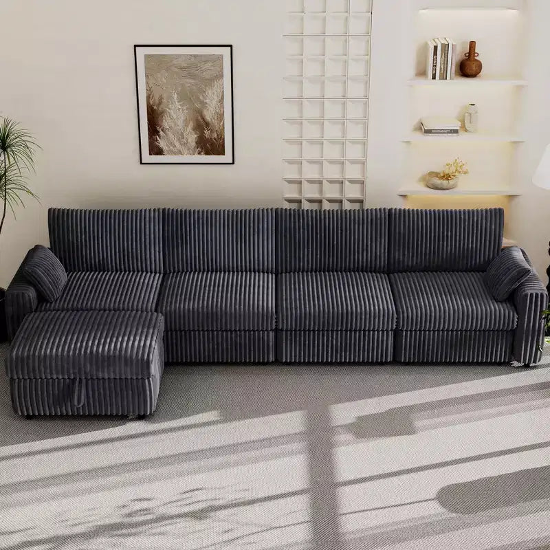 Modulares Cordsofa von Dyonery mit waschbaren Bezügen