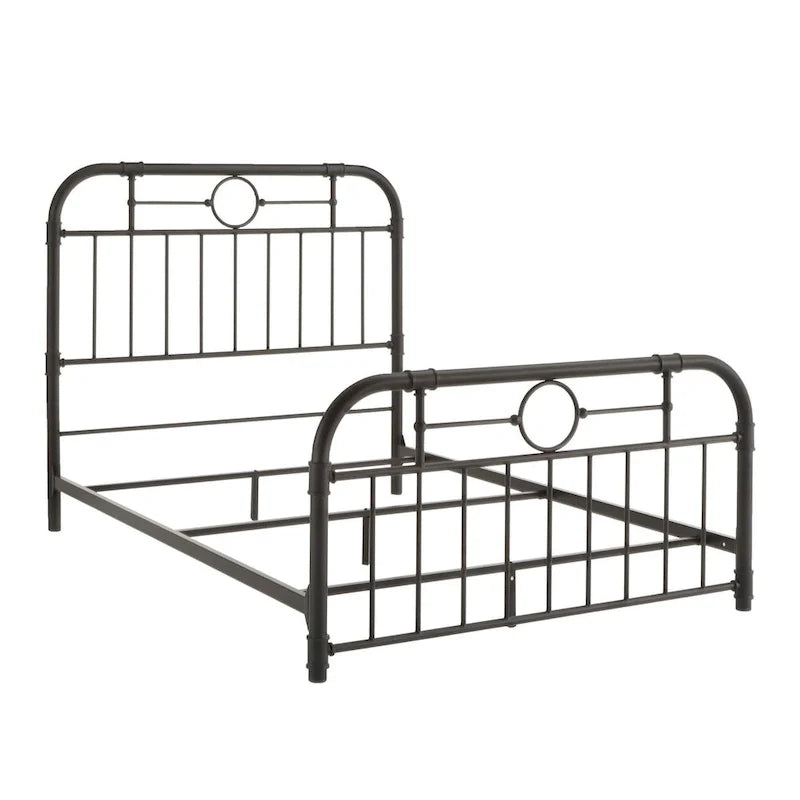 Zwart metalen bed