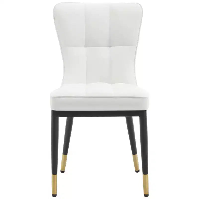 Bekrvio Esszimmerstühle, 6er-Set, moderne Sitzfläche aus Kunstleder mit Polsterung und hoher Rückenlehne, Metallbeine, armlose Küchenstühle für Wohn- und Esszimmer