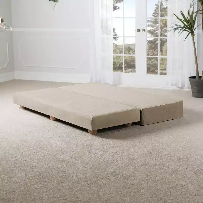 Ligbed / uitklapbaar queensize logeerbed - microfluweel