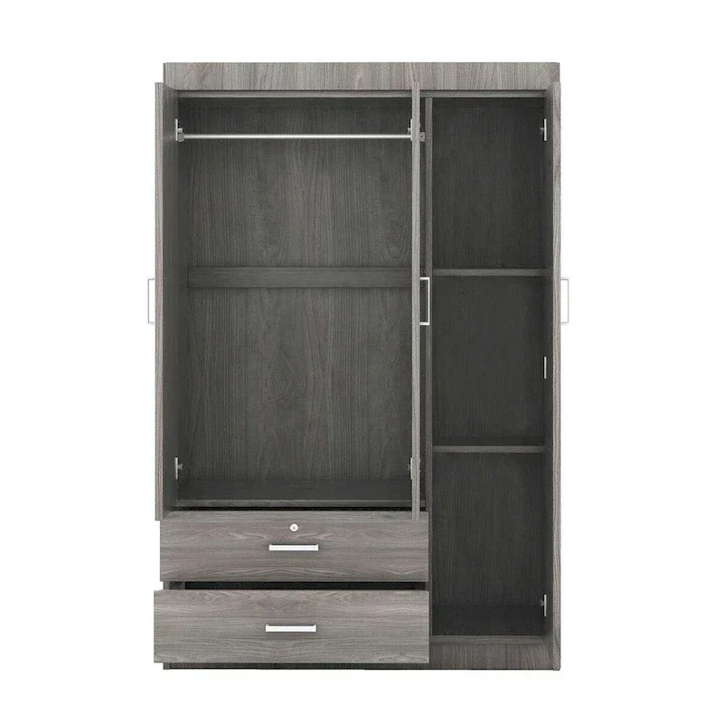 Kleiderschrank mit 3 Türen und 2 Schubladen