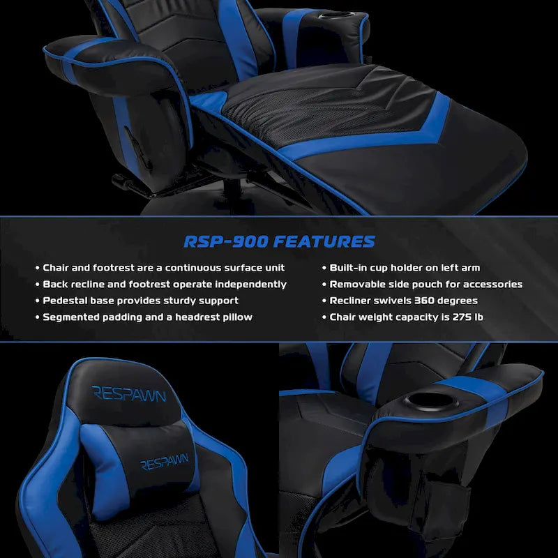 Gaming-Relaxsessel - Gaming-Sessel mit Liegefunktion und Fußstütze