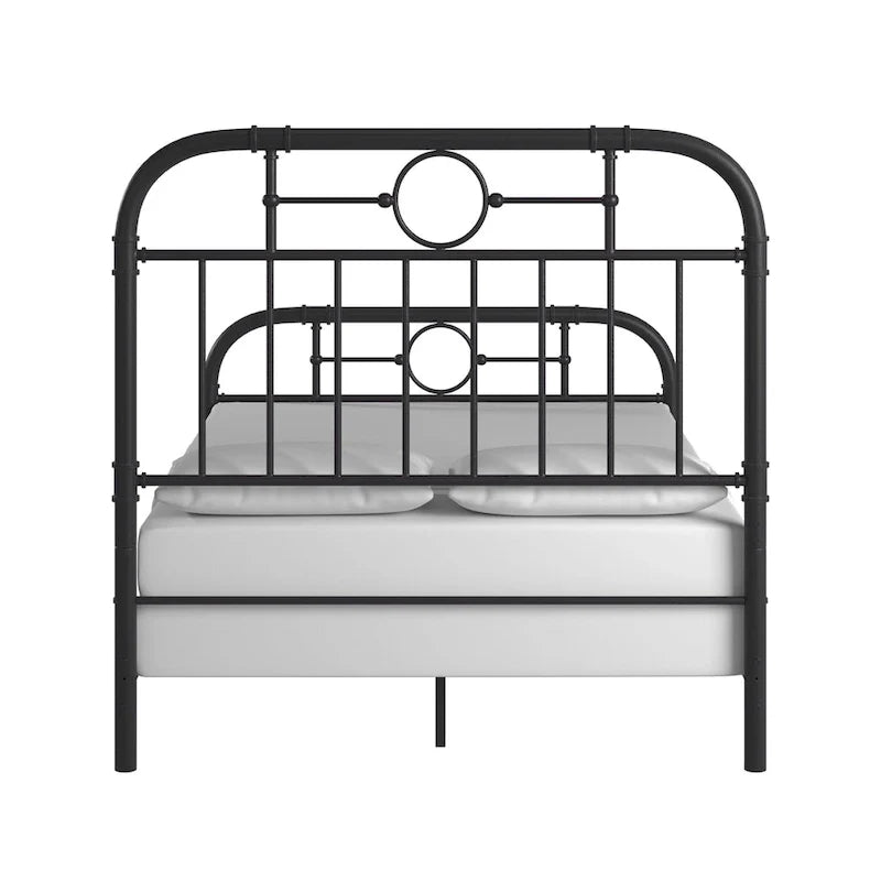Zwart metalen bed