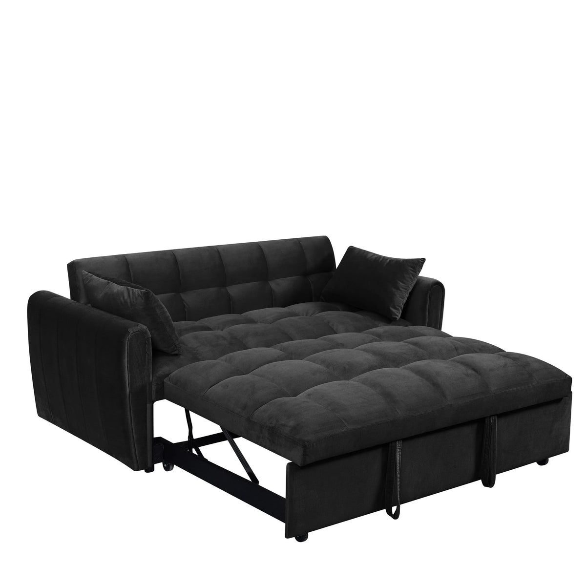 64.96 Samt-Schlafsofa, 3-in-1, mit verstellbarer Rückenlehne, Aufbewahrungstasche und einer Tragfähigkeit von 500lb