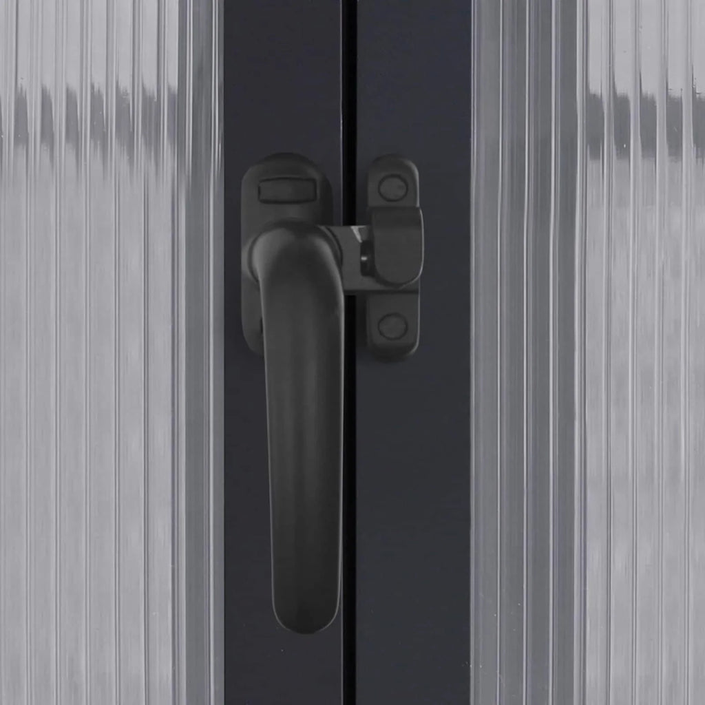 VEIKOUS aluminium tuinkas om in te lopen, met verstelbaar dakraam en afsluitbare deur, grijs