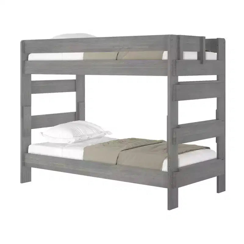 Etagenbett Plank+Beam aus Massivholz im Landhausstil, zwei Einzelbetten übereinander, für Erwachsene