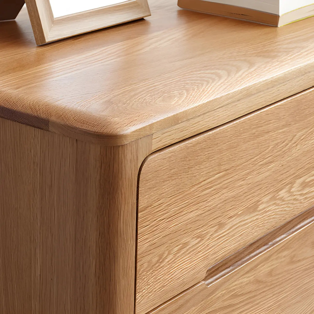 Traditionele dubbele ladekast van naturel eikenhout voor de slaapkamer