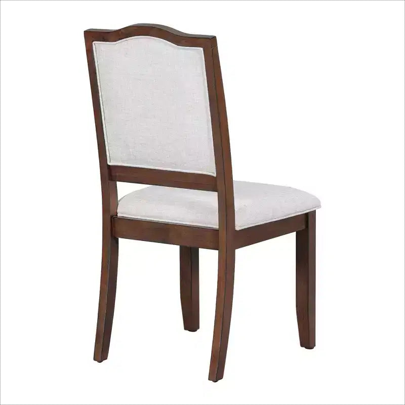 Ensemble de 4 chaises de salle à manger de style champêtre avec dossiers hauts et assises rembourrées