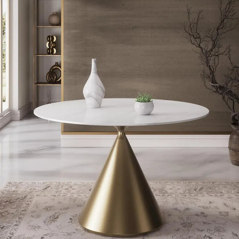 Ensemble de table à manger ronde et de chaises de luxe moderne Morden Fort, 5 pièces
