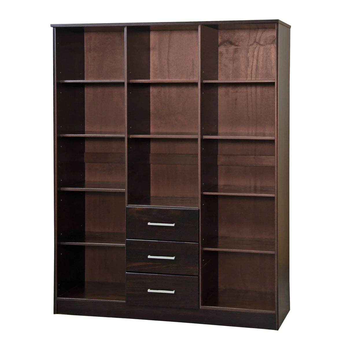 Palace Imports Cosmo Kleiderschrank mit 3 Türen aus 100 % Massivholz und Türen aus Massivholz oder mit Spiegel
