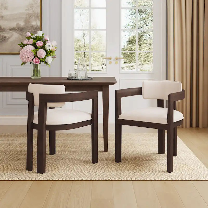Conrad elegante, moderne Esszimmerstühle mit Armlehnen von Christopher Knight Home