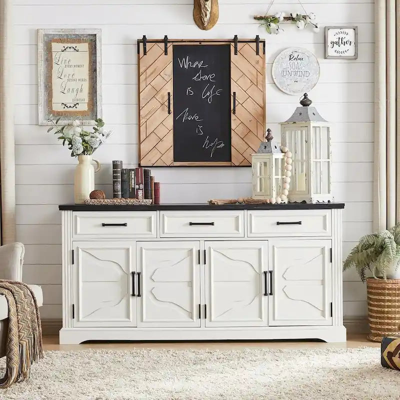 Buffet-Sideboard im Landhausstil, Kaffeebar und Weinbar für das Esszimmer - N/A