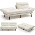 66-Zoll-Schlafsofa aus Cord mit verstellbarer Rückenlehne und Armlehnen, geeignet für kleine Räume, Wohnzimmer oder Büros, auch als Futonsofa nutzbar.