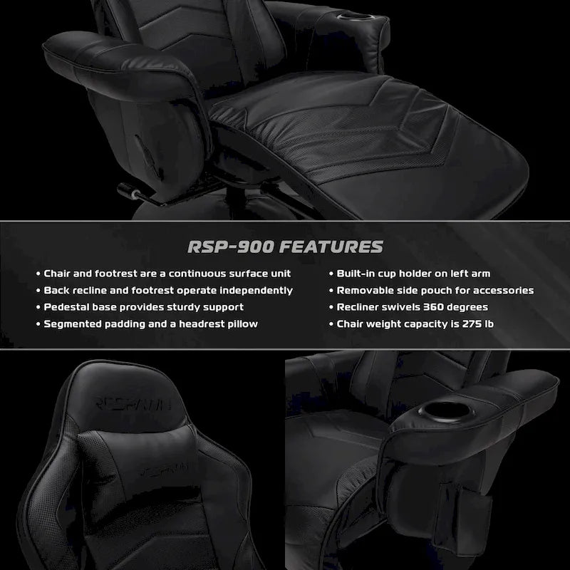Gaming-Relaxsessel - Gaming-Sessel mit Liegefunktion und Fußstütze