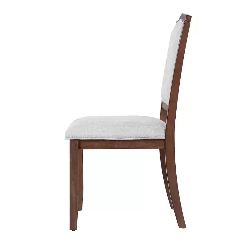 Ensemble de 4 chaises de salle à manger de style champêtre avec dossiers hauts et assises rembourrées