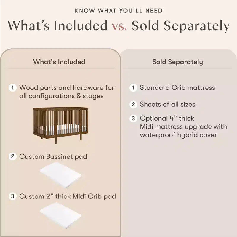 Lit bébé convertible Babyletto Pogo 8-en-1 avec kits de conversion pour chaque étape