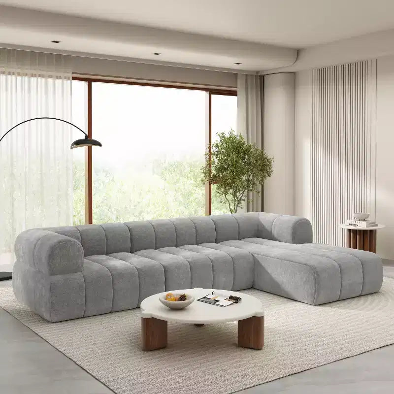 Christopher Knight Home Keri 122 modernes Ecksofa in L-Form mit hochdichtem Schaumstoff und niedriger Rückenlehne