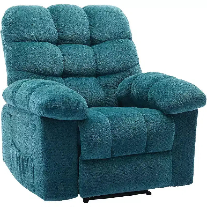 Manueller Relaxsessel aus ergonomischem, atmungsaktivem Stoff mit Seitentaschen, Einzelsessel, geeignet für Wohnzimmer und Schlafzimmer