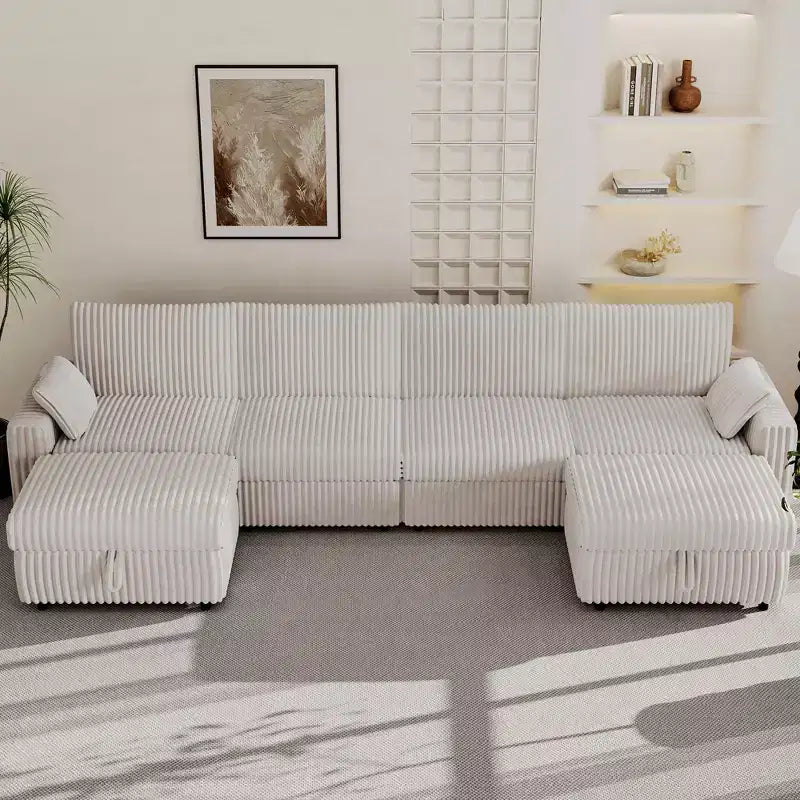 Modulares Cordsofa von Dyonery mit waschbaren Bezügen