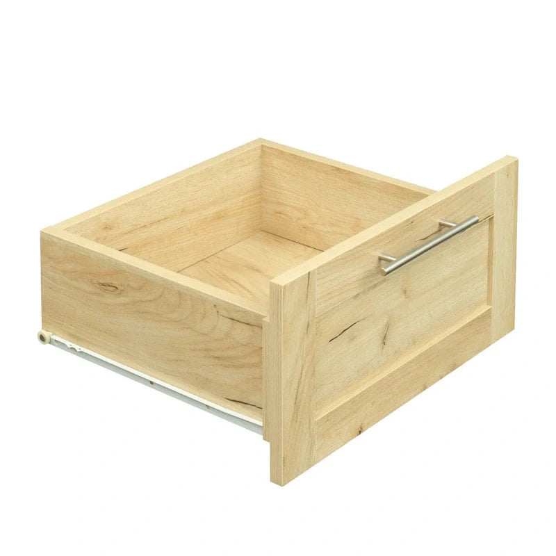 Weißer Kleiderschrank aus Holz mit Türen, Schubladen und Kleiderstange