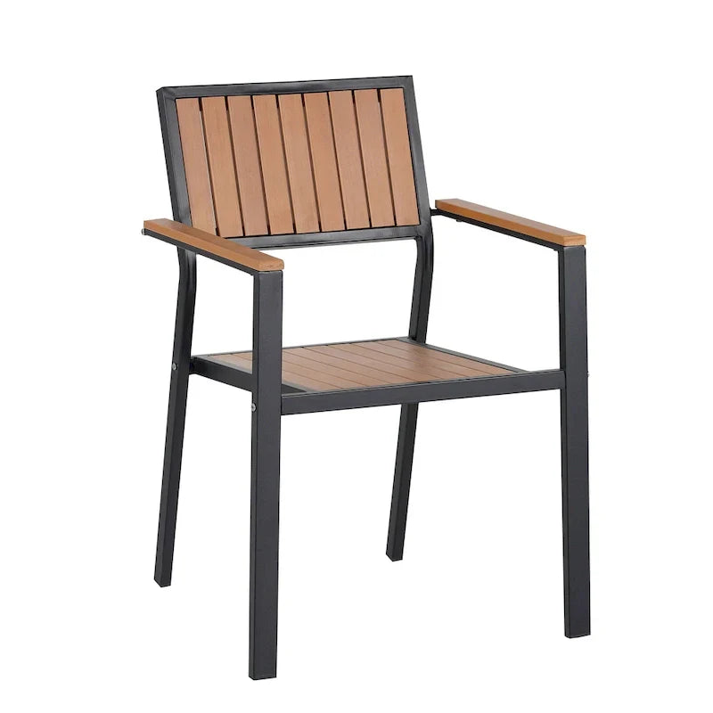 Ensemble de repas d’extérieur extensible 7 pièces avec table extensible et 6 fauteuils