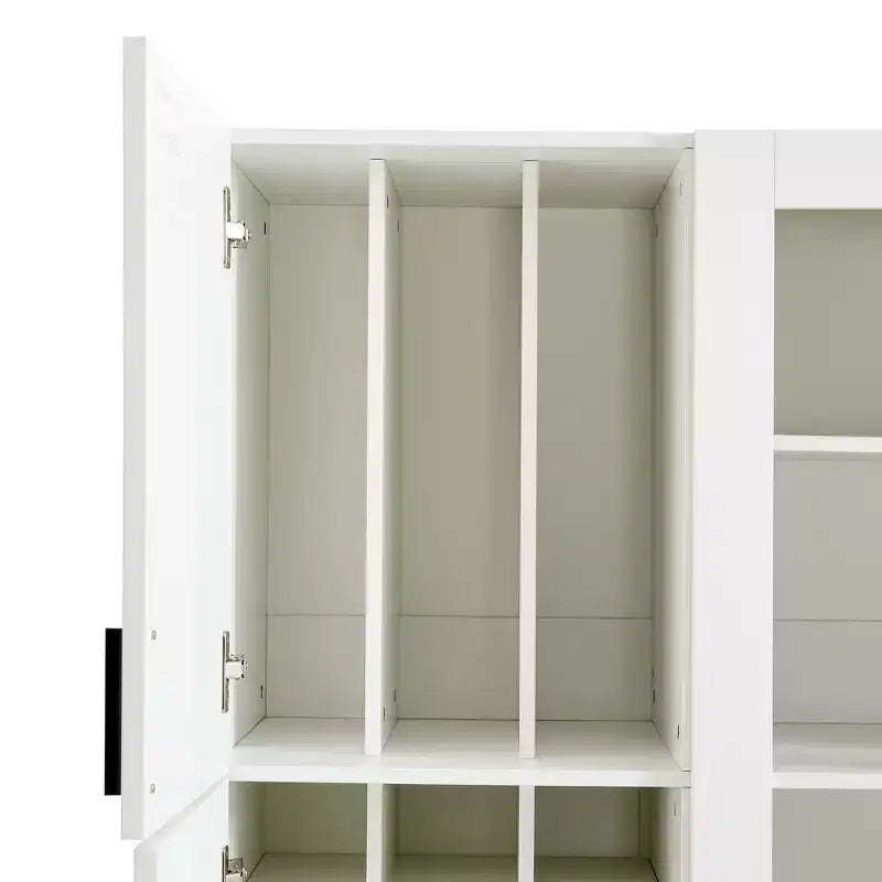 Whisen vrijstaande keukenkast van 71'H, grote opbergkast voor de eetkamer, dressoir met 6 deuren en verstelbare planken