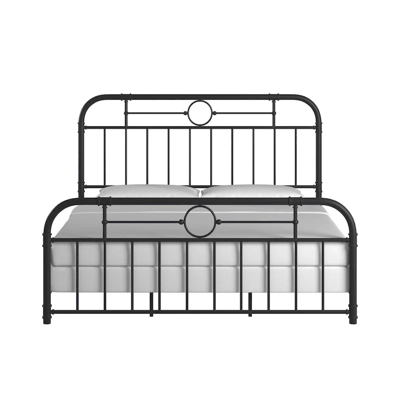 Zwart metalen bed