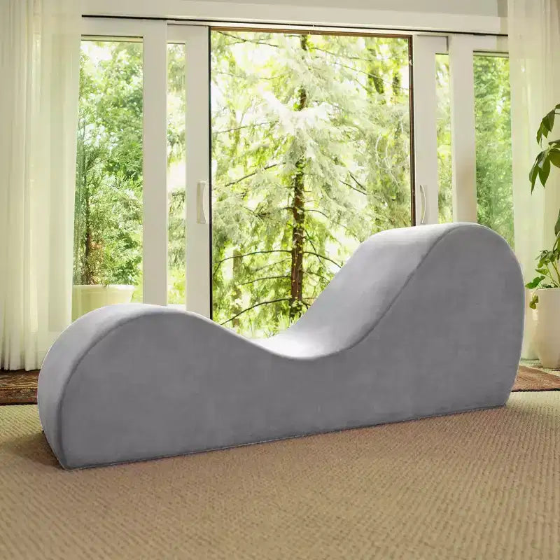 Méridienne élégante Avana pour le yoga - Fabriquée aux États-Unis - Idéale pour les étirements, la détente, l’exercice et plus encore, 60D x 18W x 26H pouces, gris clair