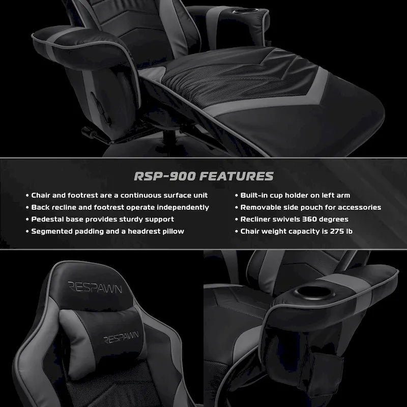 Gaming-Relaxsessel - Gaming-Sessel mit Liegefunktion und Fußstütze