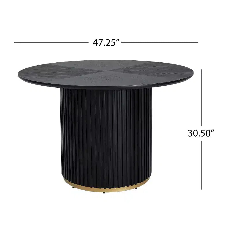 Modernes 5-teiliges rundes Esszimmer-Set von Christopher Knight Home Shankar mit Stühlen aus Kautschukholz und Polsterung