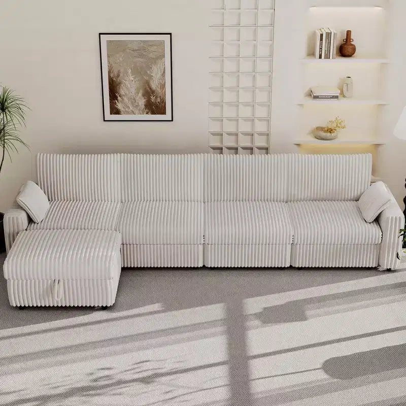 Modulares Cordsofa von Dyonery mit waschbaren Bezügen
