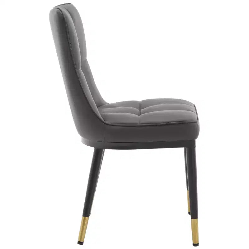 Bekrvio Esszimmerstühle, 6er-Set, moderne Sitzfläche aus Kunstleder mit Polsterung und hoher Rückenlehne, Metallbeine, armlose Küchenstühle für Wohn- und Esszimmer