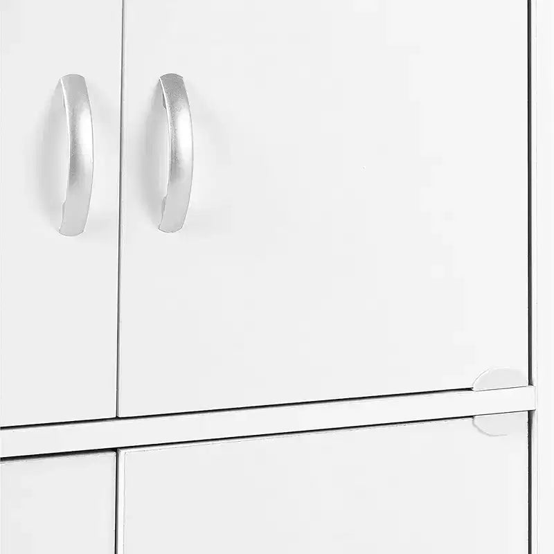 Hodedah HID44 robuster, bodenstehender, geschlossener Mehrzweck-Aufbewahrungsschrank mit 8 Türen und Bücherregal für Haus und Büro, Buchenholzoptik
