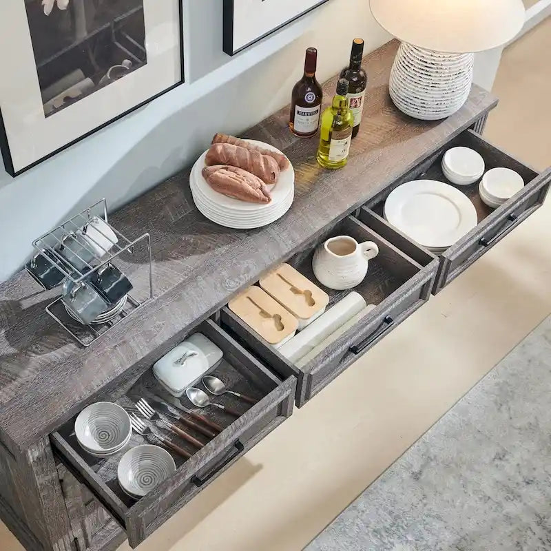 Buffet-Sideboard im Landhausstil, Kaffeebar und Weinbar für das Esszimmer - N/A