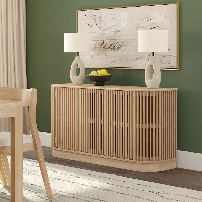 Plank+Beam Contour dressoir van massief hout met 3 deuren, tv-meubel van 59 voor de woonkamer