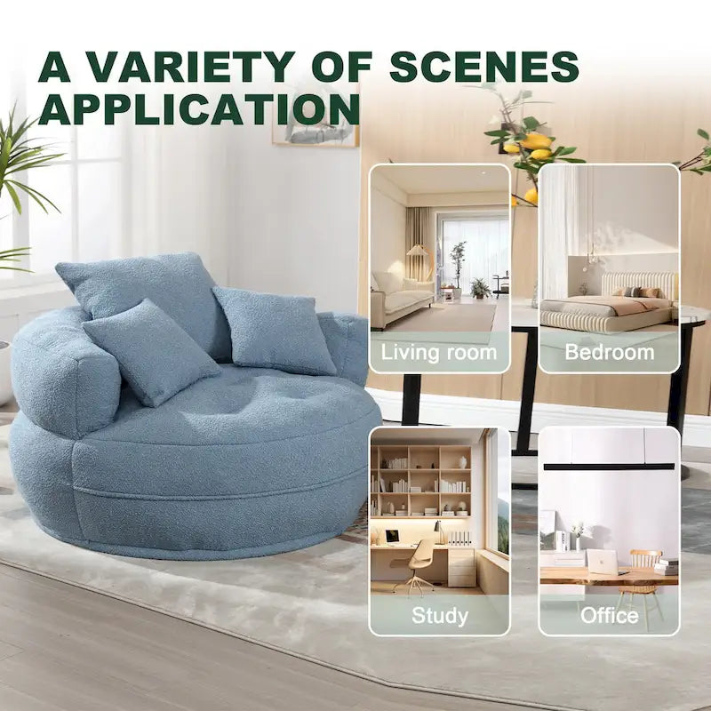 Runder Sofa-Sessel ?C Weiß/Blau/Grau/Gelb/Orange/Rosarot/Marineblau/Grün, Einzel- und Doppelsitz
