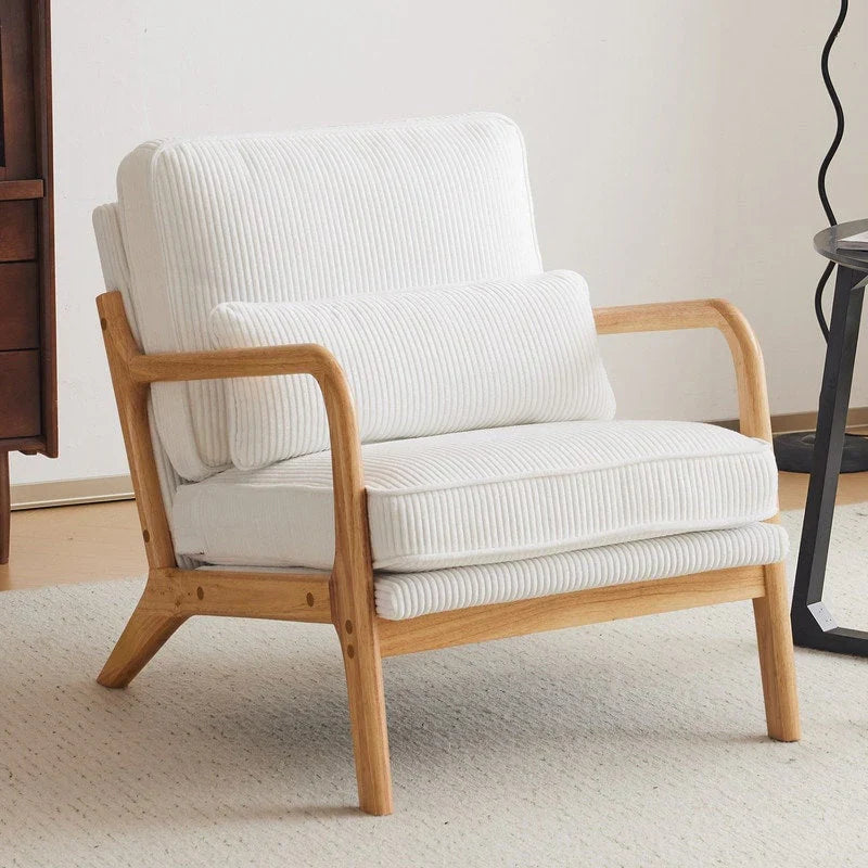 Gepolsterter Akzentstuhl im Mid-Century-Modern-Stil