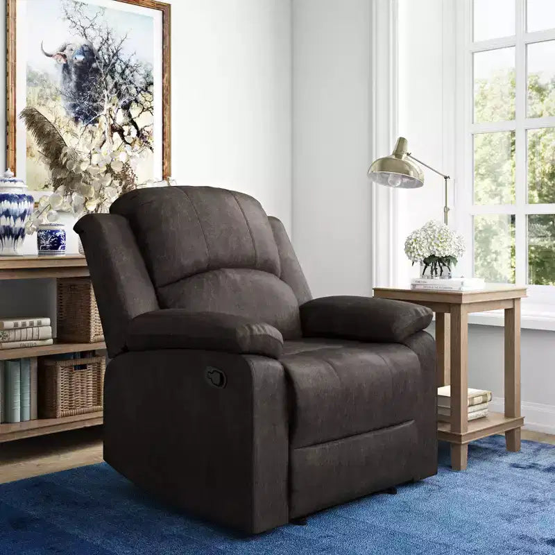 Sillón reclinable con almacenamiento incorporado y portavasos, espuma de alta densidad, capacidad de 250 lb