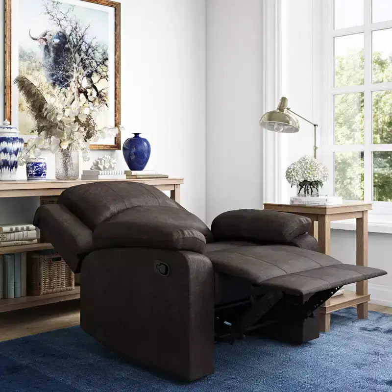 Recliner Chair with Built-In Storage and Cup Holders, High-Density Foam, 250 lb Capacity