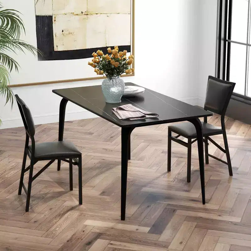 Ensemble de 2 chaises pliantes en métal, portables, noires