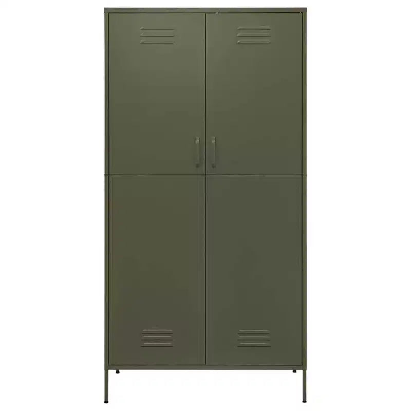 Armoire vidaXL vert olive 35.4x19.7x70.9 en acier